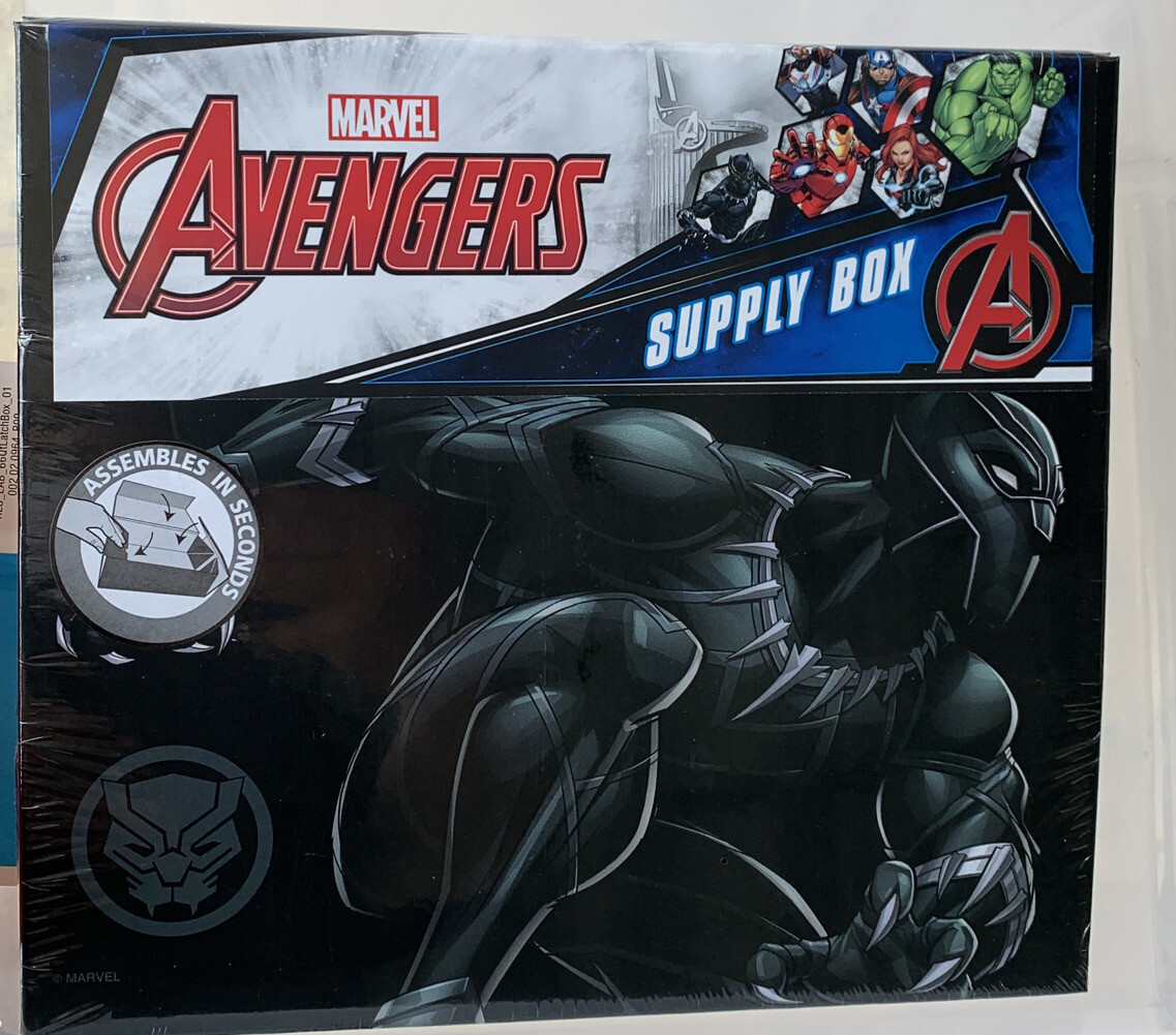Marvel Avengers Black Panther Supply Box with Magnetic Closure New