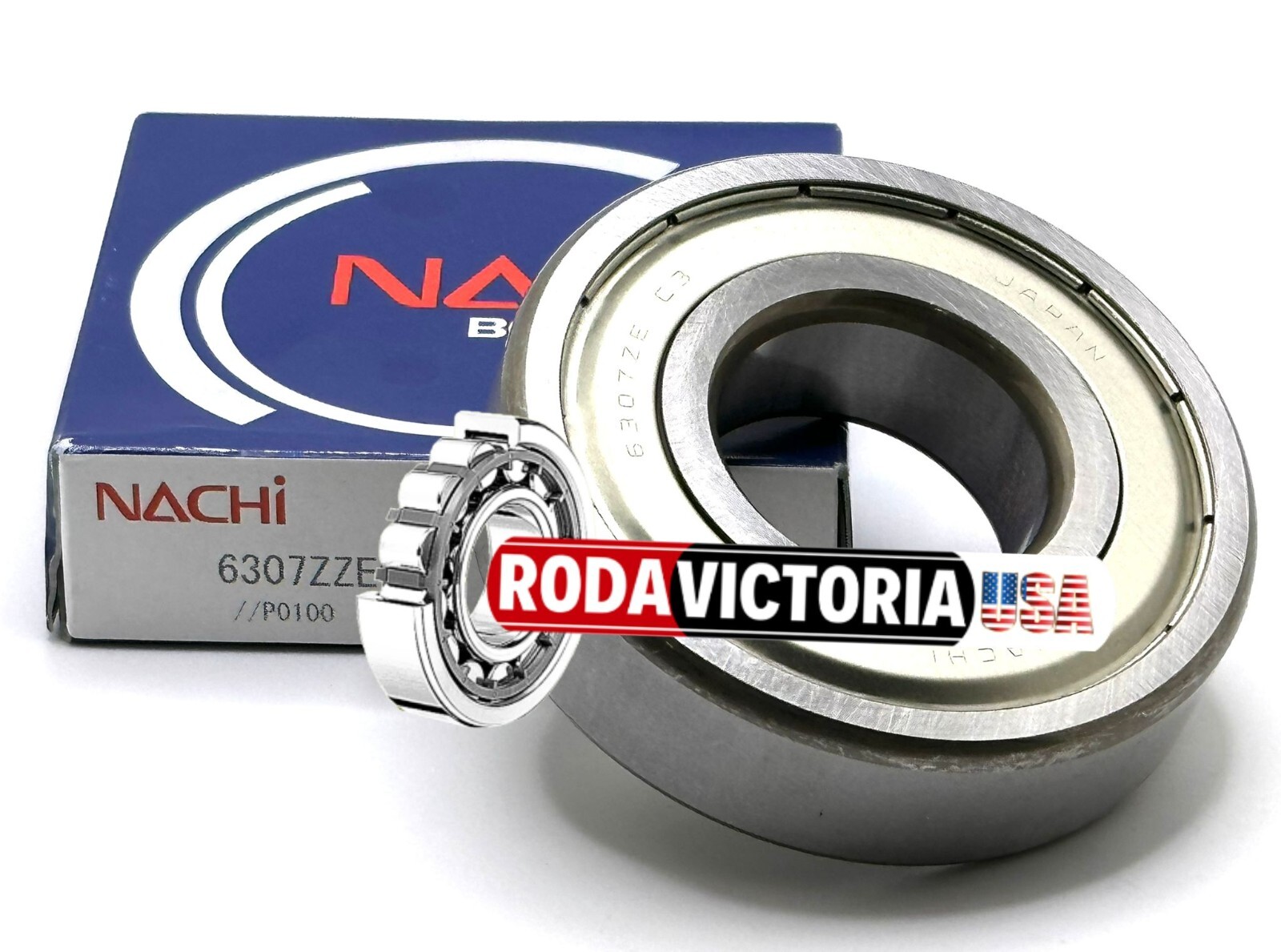 NACHI JAPAN 6307 ZZ CM DEEP GROOVE BALL BEARING, METAL SHIELDED 35x80x21 mm