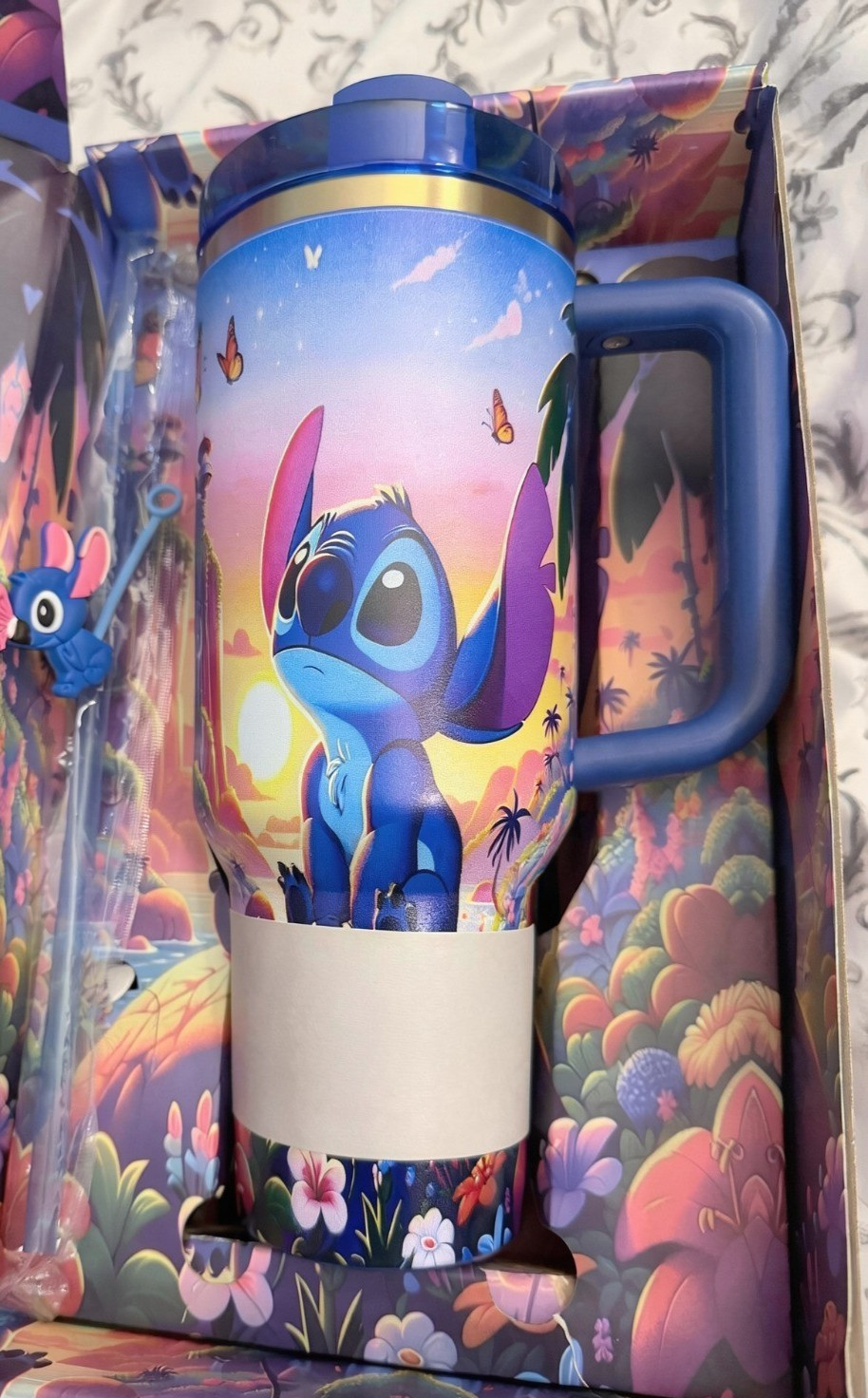 40oz Insulated Special Edition Blue Large Handle Cup