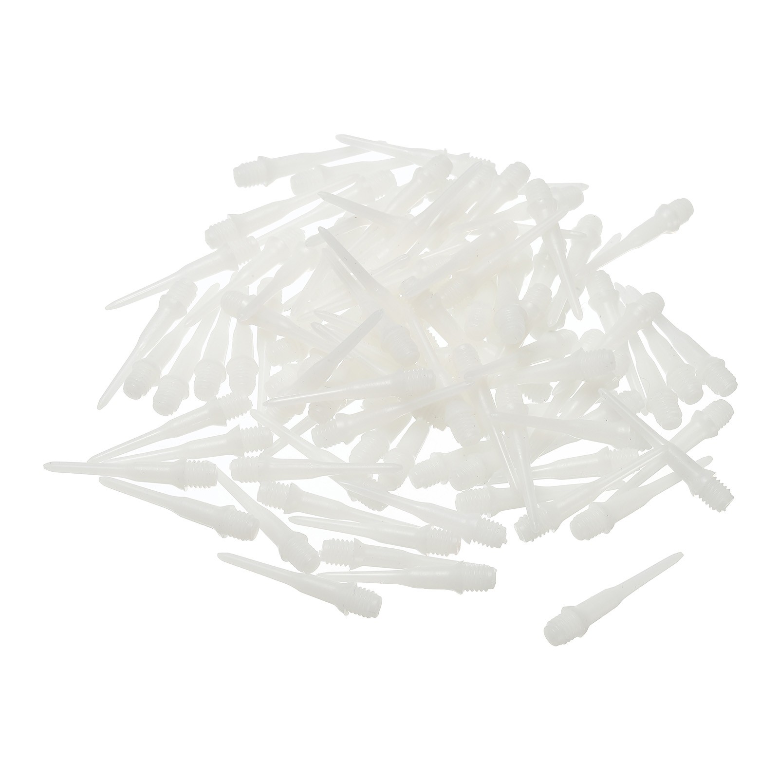 50Pcs Plastic Dart Tips,Game 2BA Thread Soft Darts Tip White