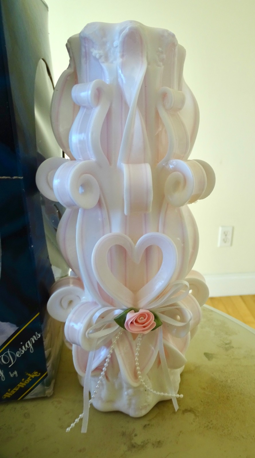 Wedding Designs By Waxworks White & Pink Unity Wedding Candle