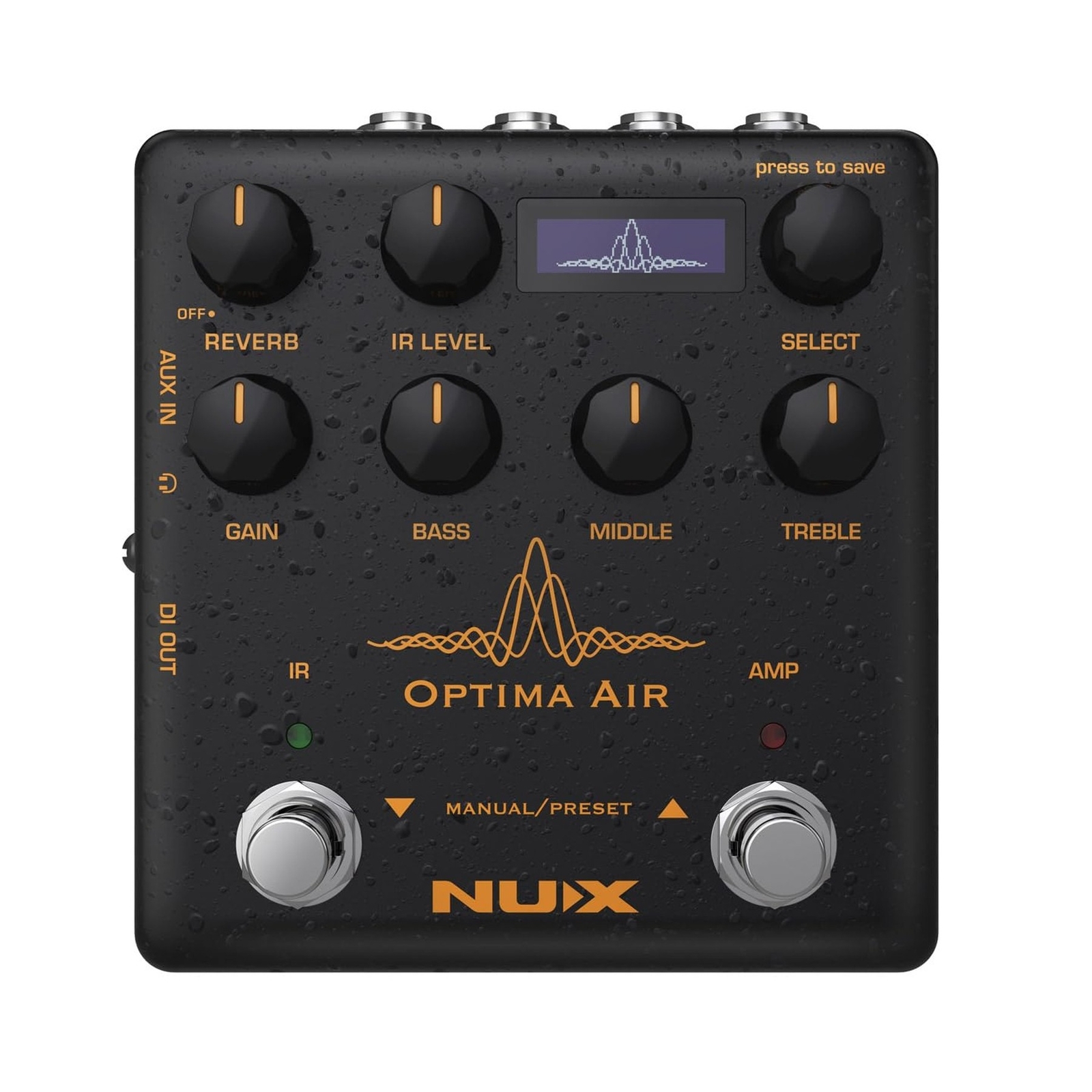NUX Optima Air Dual-Switch Acoustic Guitar Simulator with a Preamp,IR Loader,...