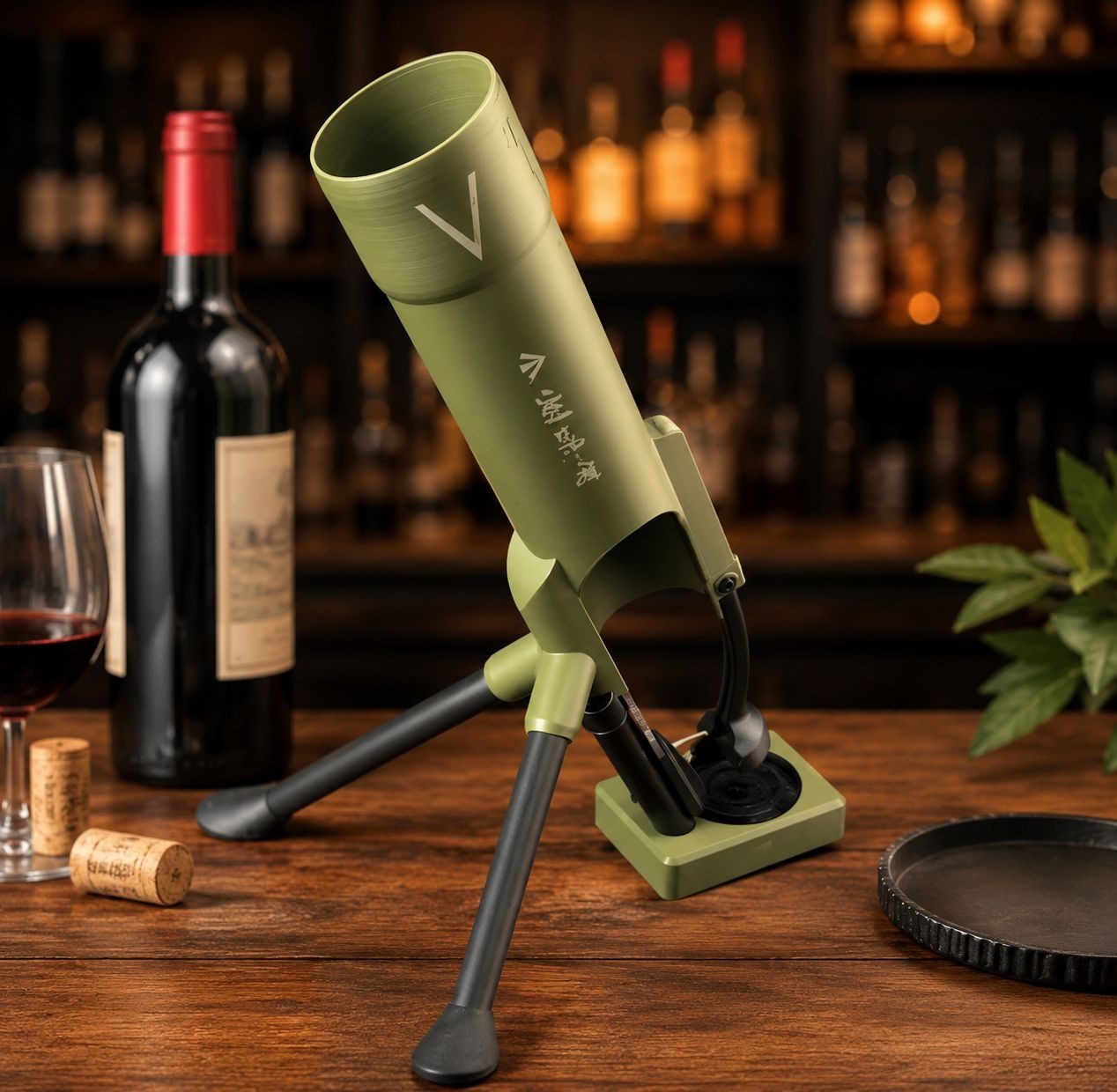 51mm Mortar Bottle Opener Launcher Cannon Style Beer Wine Bar Tool Gift Dad Man