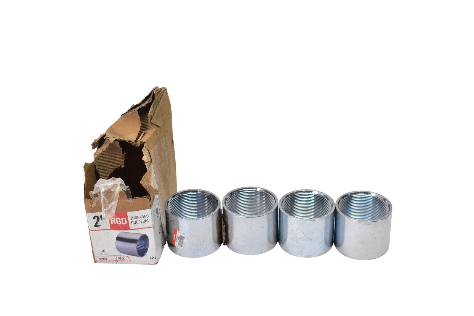 Halex 64020 2" RGD Steel Threaded Coupling Wet Location Conduit Lot Of 4 UL
