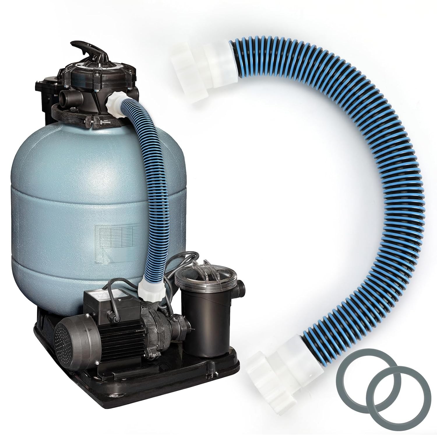 24inch 1 1/2" Pool Sand Filter Pump Hose For Above Ground Pool 2ft 1.5 Inch Eva