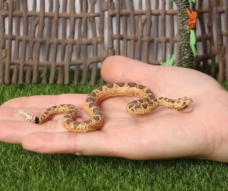 Rattlesnake Snake Animal Figure Toy PVC Wildlife Small Figurine Birthday Gifts