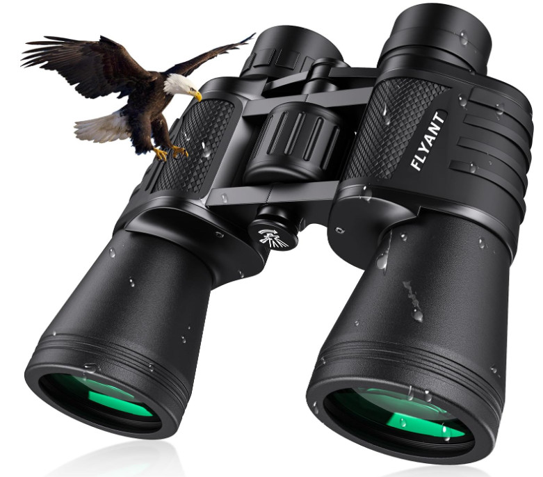 Binoculares 20x50 compactos impermeables con visión baja luz para exteriores