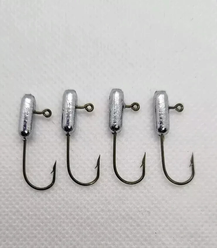 100 pcs 1/16oz Tube Head Jig Eagle Claw Black #4 IRISH JIG CO MADE IN THE USA