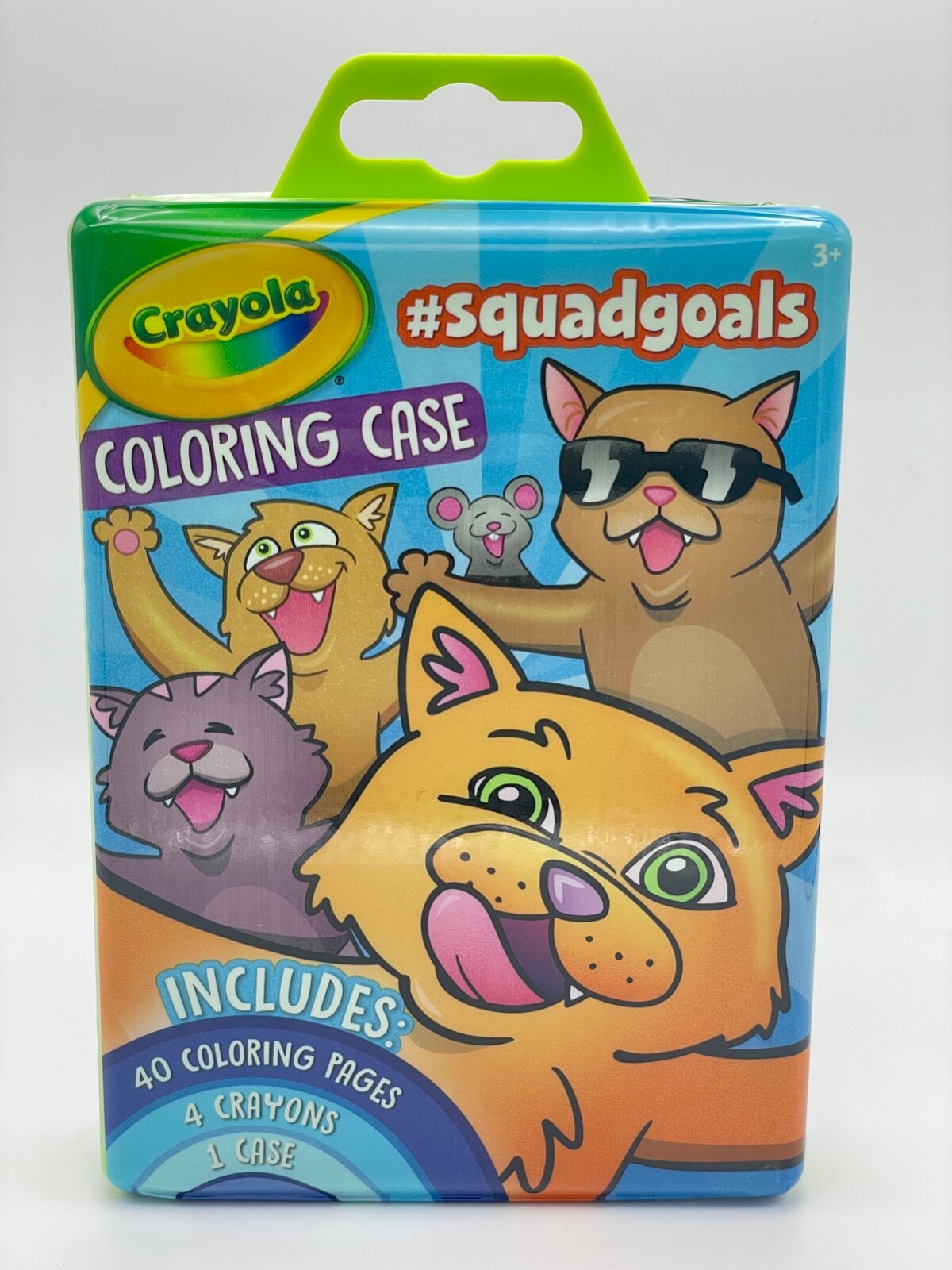 Crayola #Squadgoals Coloring Case, Includes:40 coloring pages, 4 crayons, 1 case