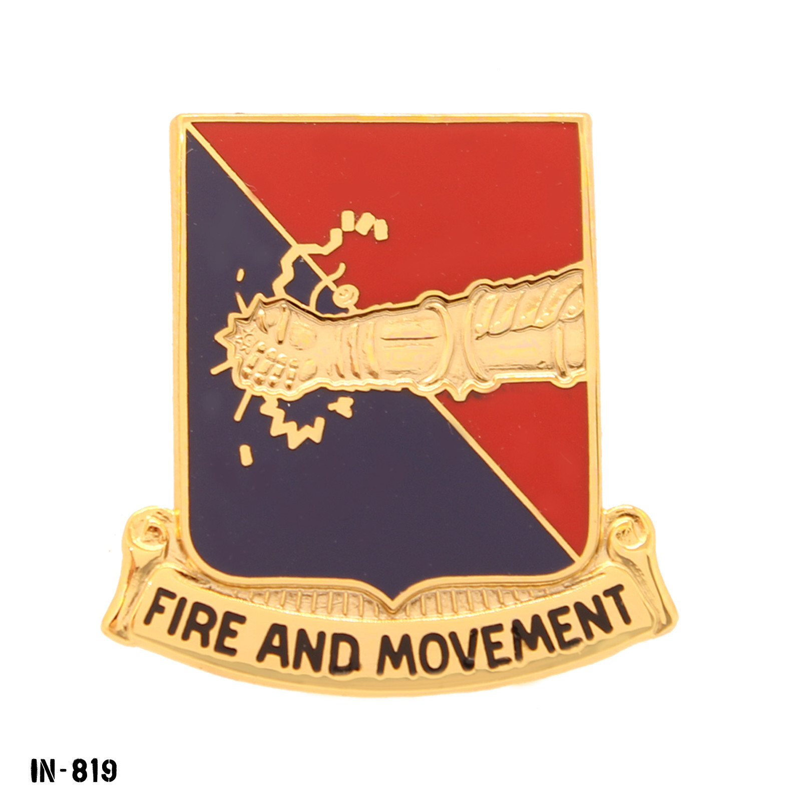 303rd Armored Regiment US Army DUI Crest Pin "Fire And Movement" NEW NS Meyer