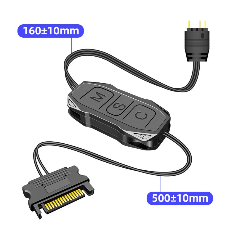 AR-1 RGB Controller Cable 5V 3 Pin to SATA AURA ARGB Mini Control Controller D