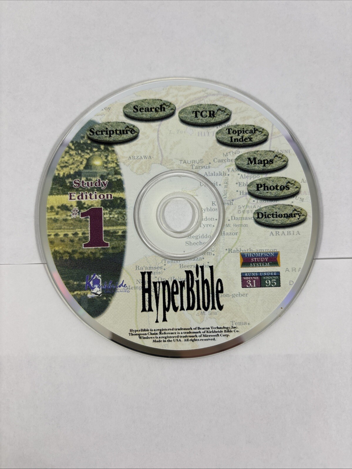 Study Edition 1  Hyper Bible Online Resource CD-ROM Scripture, Maps, etc