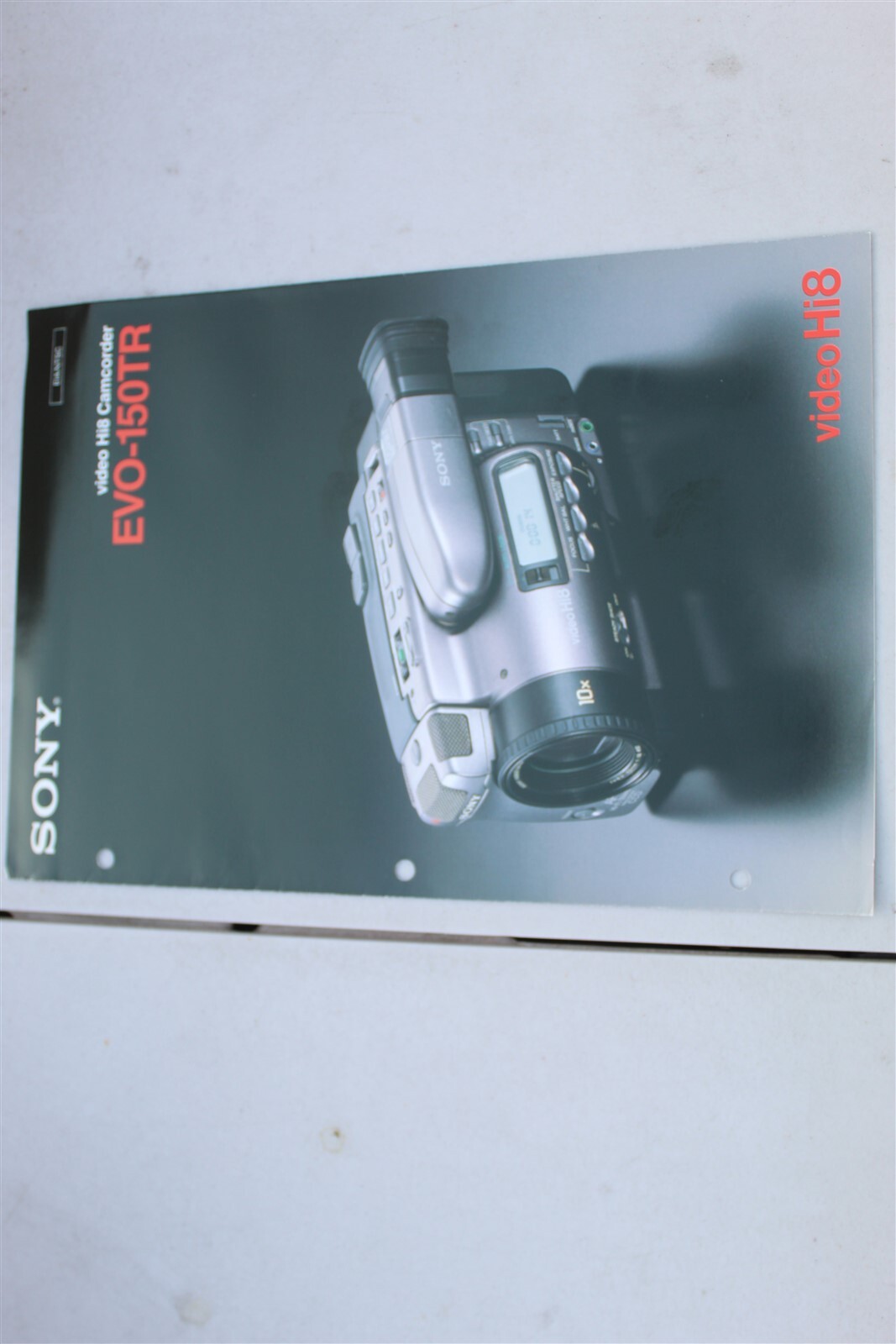 SONY EVO / EVW CAMCORDERS/ PLAYERS 8 BROCHURE PACK - SPECIFICATION SHEET 1994
