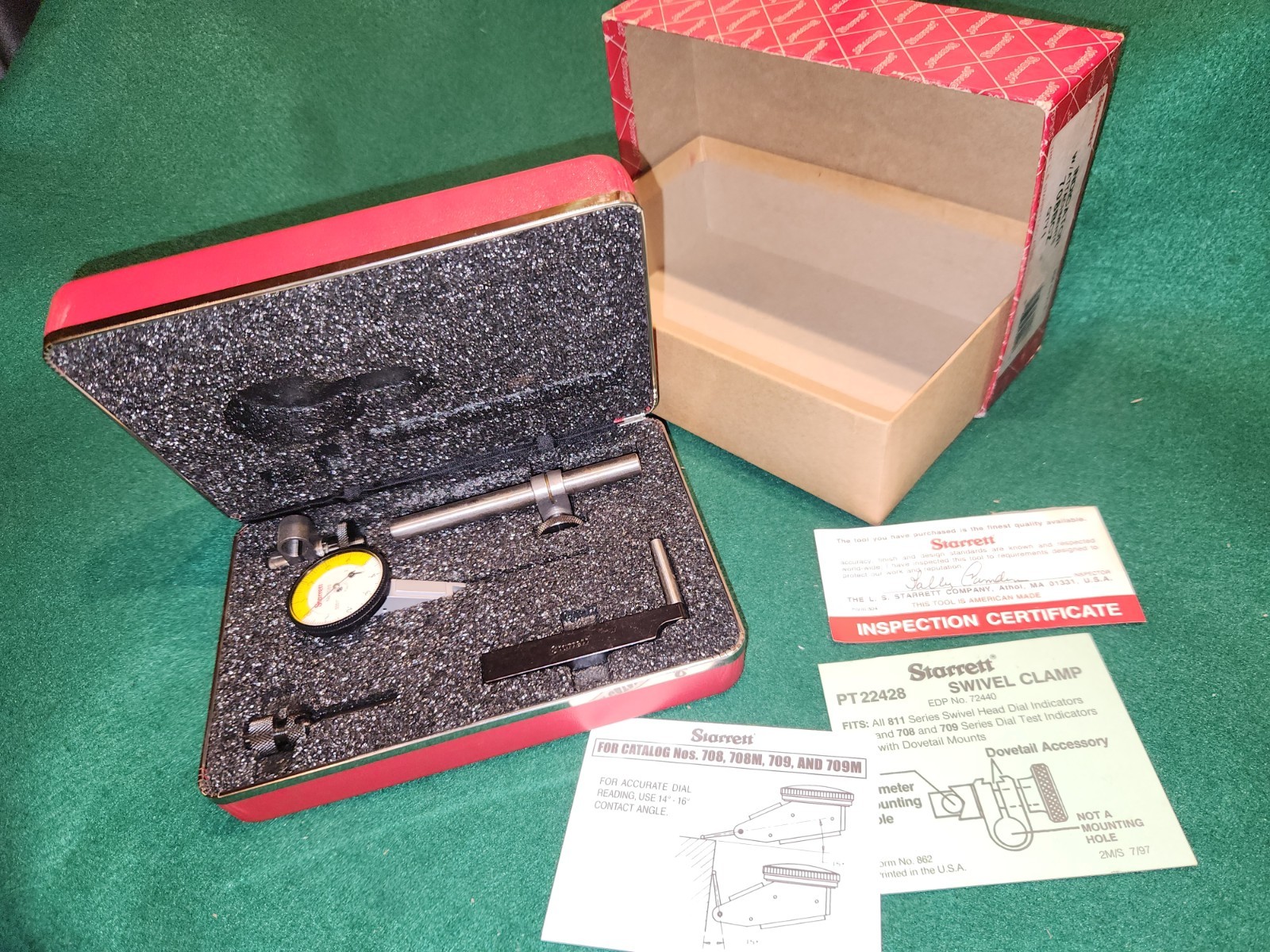 USA STARRETT 708BCZ Indicator .0001" Grad w/ Case Complete - NOS?