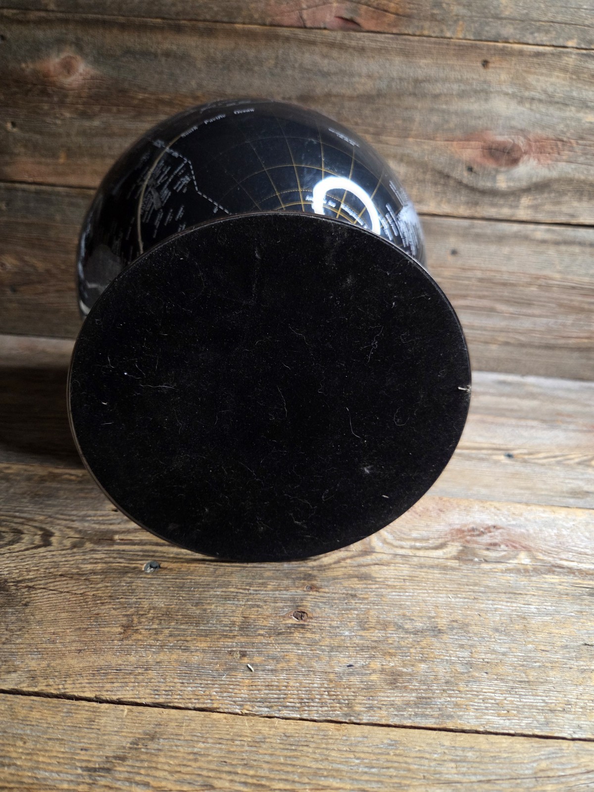 Black Metallic World Globe - 12 Inch Tabletop Globe