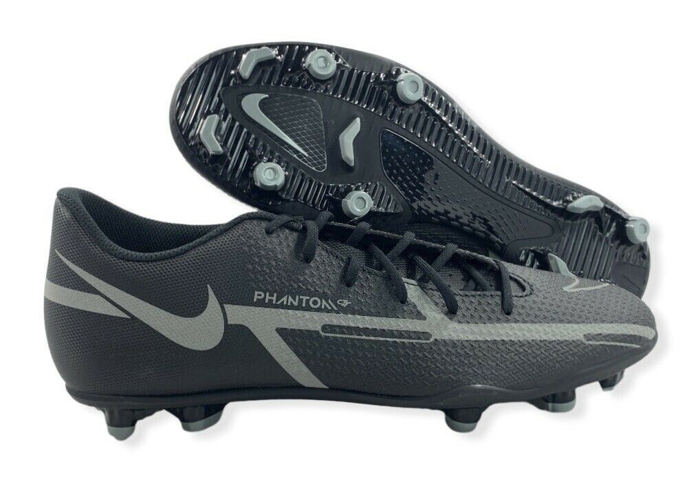 Nike Phantom GT2 Club FG/MG Black Metallic Silver Cleats DA5640-007 SZ 13 US