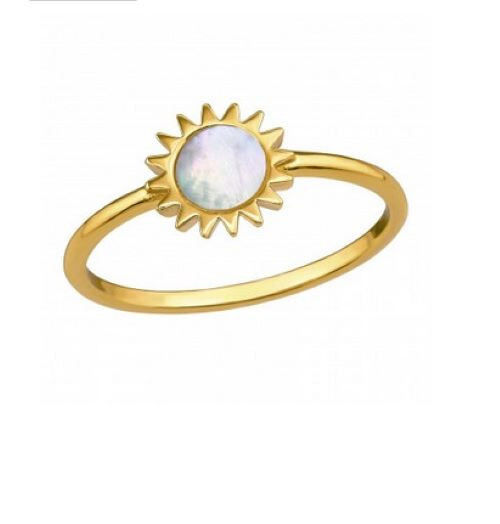 Sun mother of pearl toe ring
