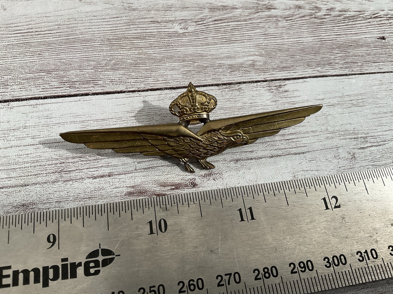 ORIGINAL WWII ITALIAN ITALY PILOT WINGS - PINBACK 2