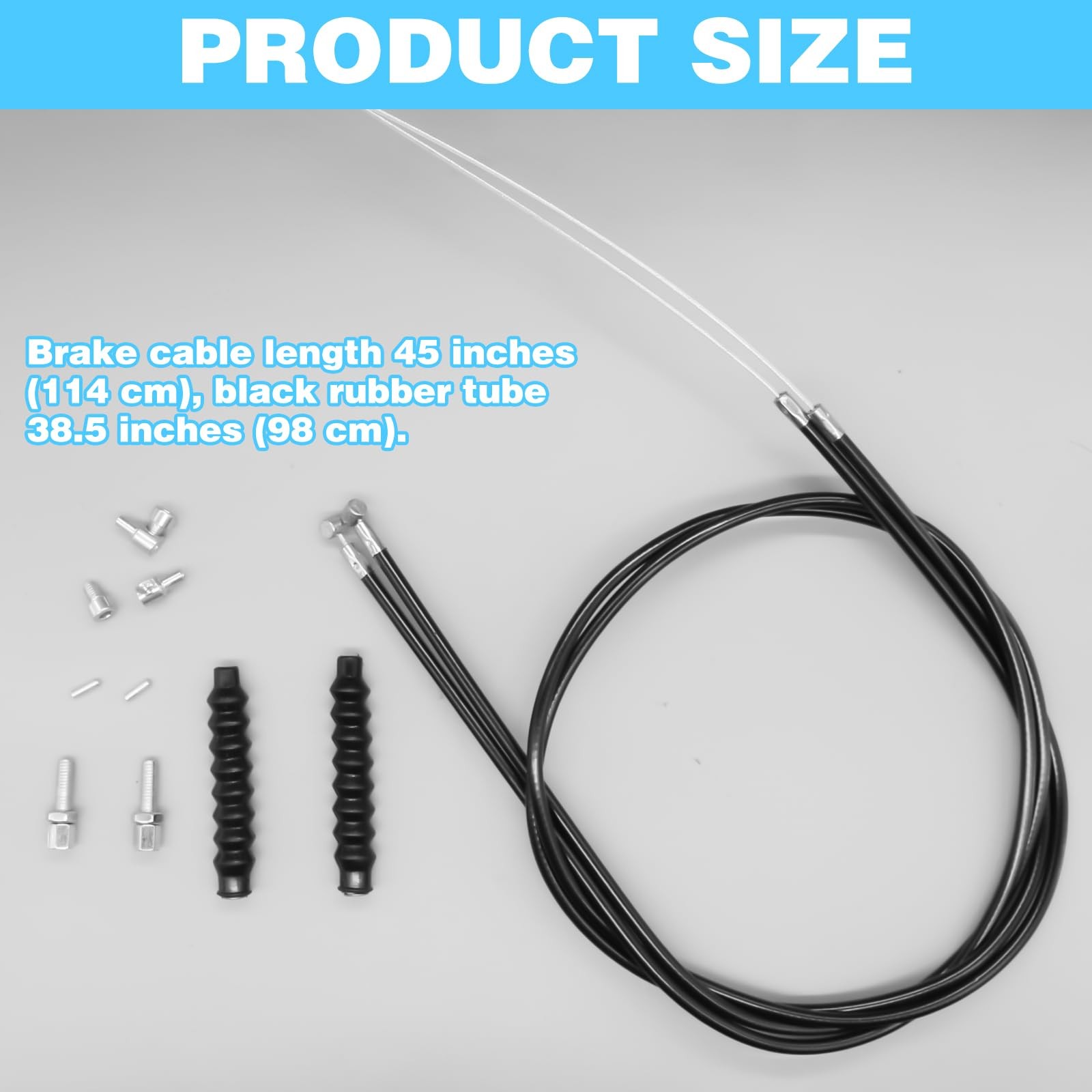 14Pcs Brake Cable Drive Rollator Replacement Parts, Parts Black