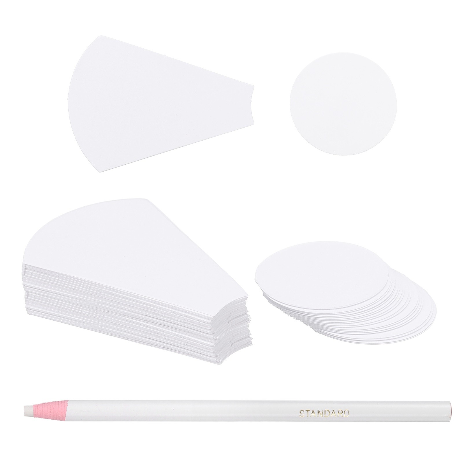 200 Pcs Flower Shape Piecing Paper for Quilting with Pen (1.7")