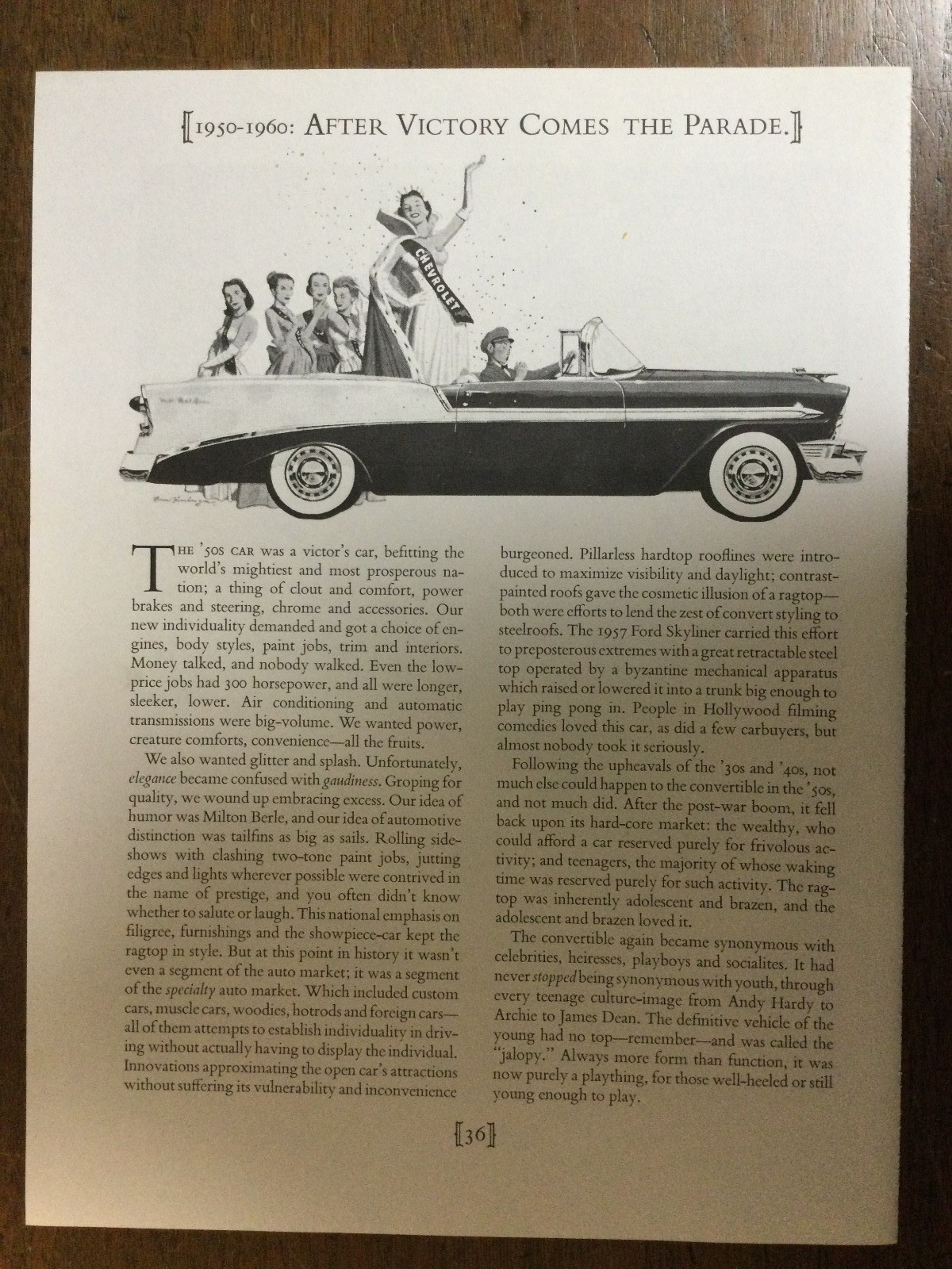 Misc 6840 Advertisement Reprint Ford Convertible Ford's out Front