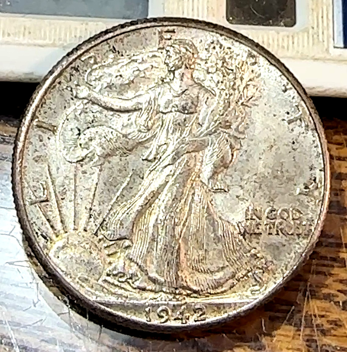 1942 Walking Liberty Half Dollar Nice Original Choice BU With Patina CHRC