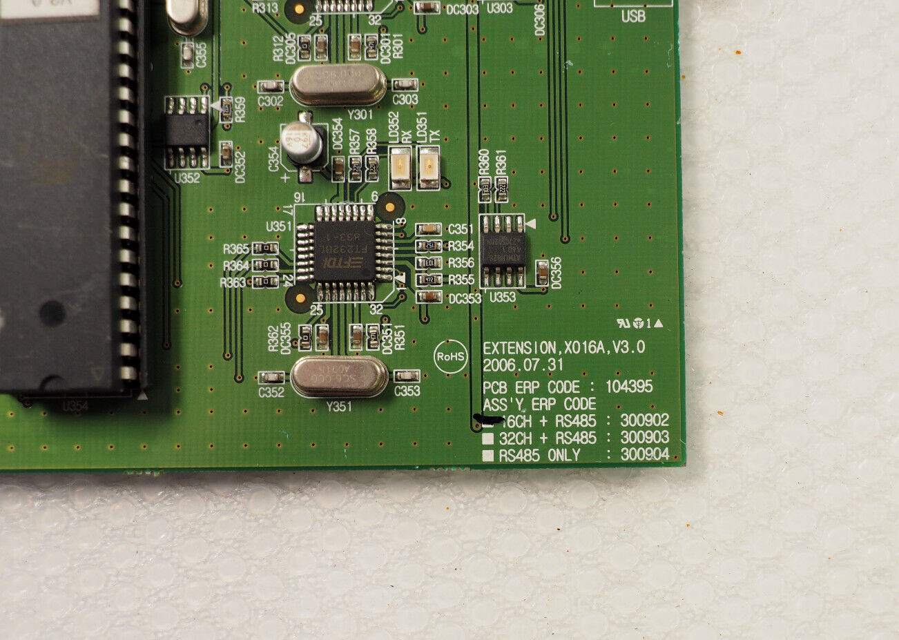 EXTENSION X016A V3.0 104395 PCI-E 16CH Interface Adapter
