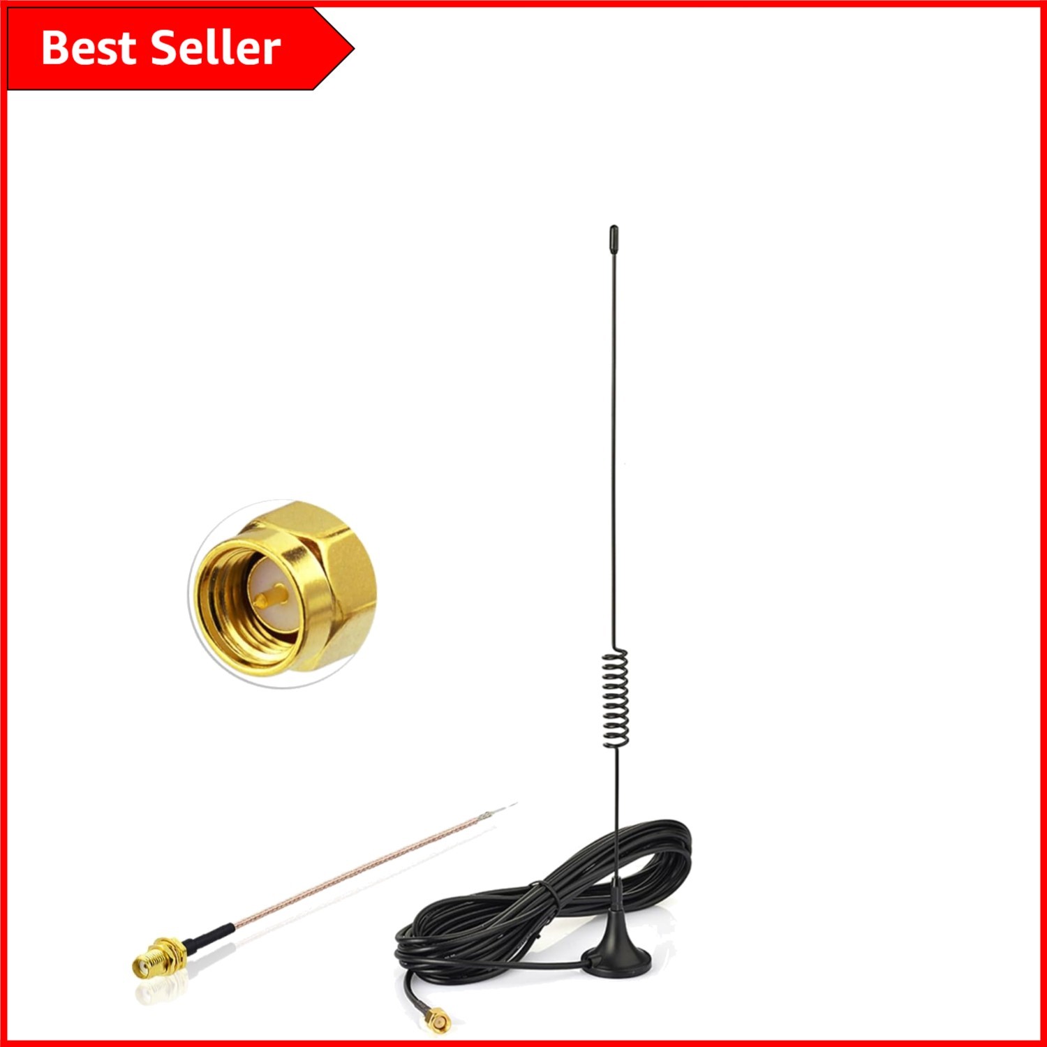 868 MHz LoRa Antenna with 5dBi Gain - SMA Male & Magnetic Base for Easy Setup