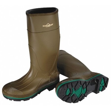 Honeywell Servus 75120/10 Knee Boots,Size 10,15" H,Olive,Plain,Pr
