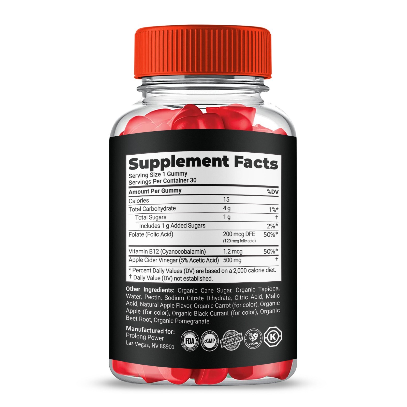 Prolong Power Gummies for Men, Max Strength Male Performance Formula (10 Pack)