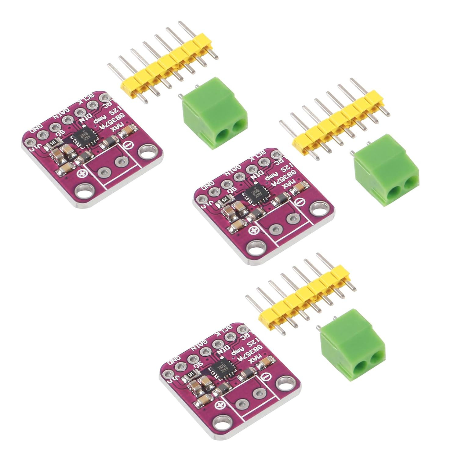 3 PCS MAX98357 Audio Power Amplifier Module I2S Class D Filterless Audio Amplifi