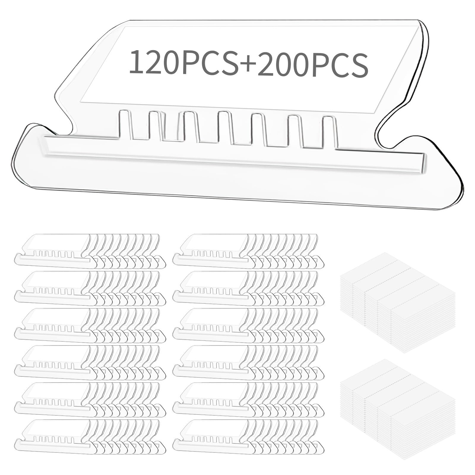 Hanging File Folder Tabs, 120 Pcs File Folder Tabs and 200 Pcs Inserts, File ...