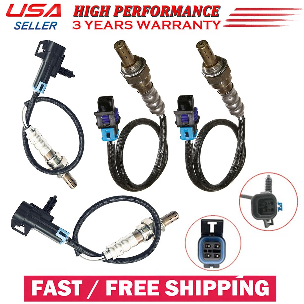 4Pcs Upstream+Downstream Oxygen O2 Sensor For 2007 Chevy Suburban 1500 5.3L 6.0L
