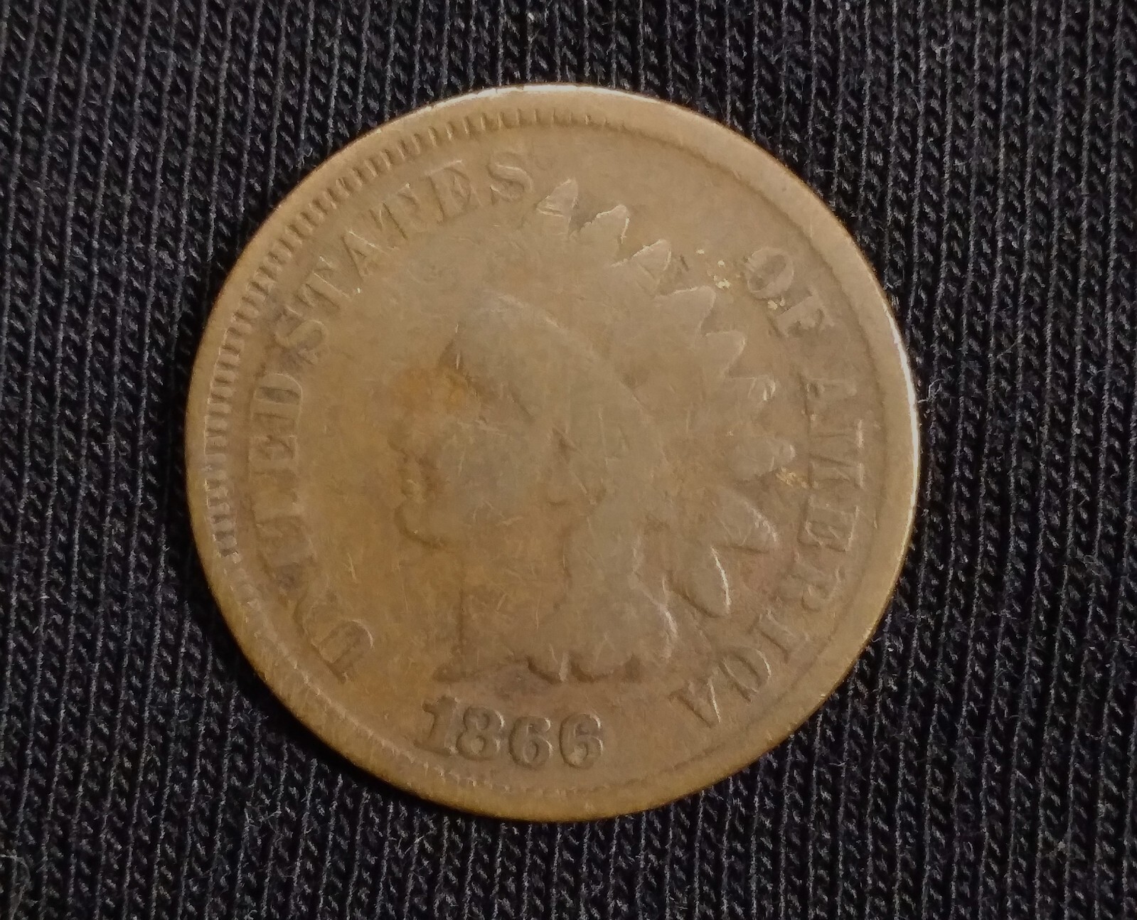 1866 INDIAN HEAD CENT-GOOD