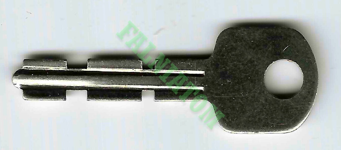 Flat Double Sided Bit Skeleton Key - Approx 2" Long (Repro?)