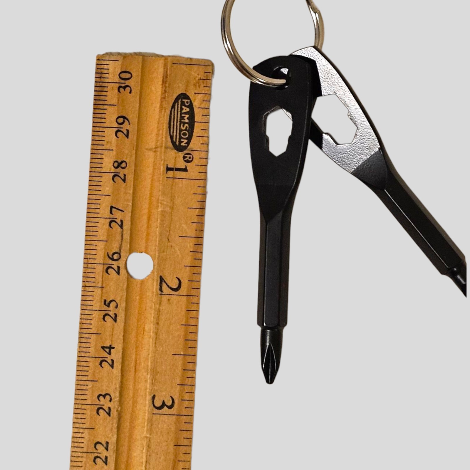 Compact Keychain Screwdriver Tool Set - Flat & Phillips Tips with Bottle Opener