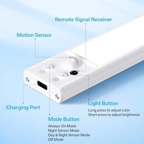 under Cabinet Lights Wireless with Remote Control Dimmable Battery Operated LED