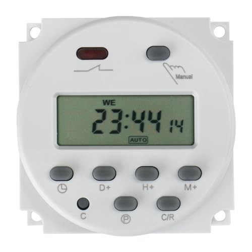 Time Switch Relay,Digital LCD Programmable,110V AC Input,200-250V 16A Timer