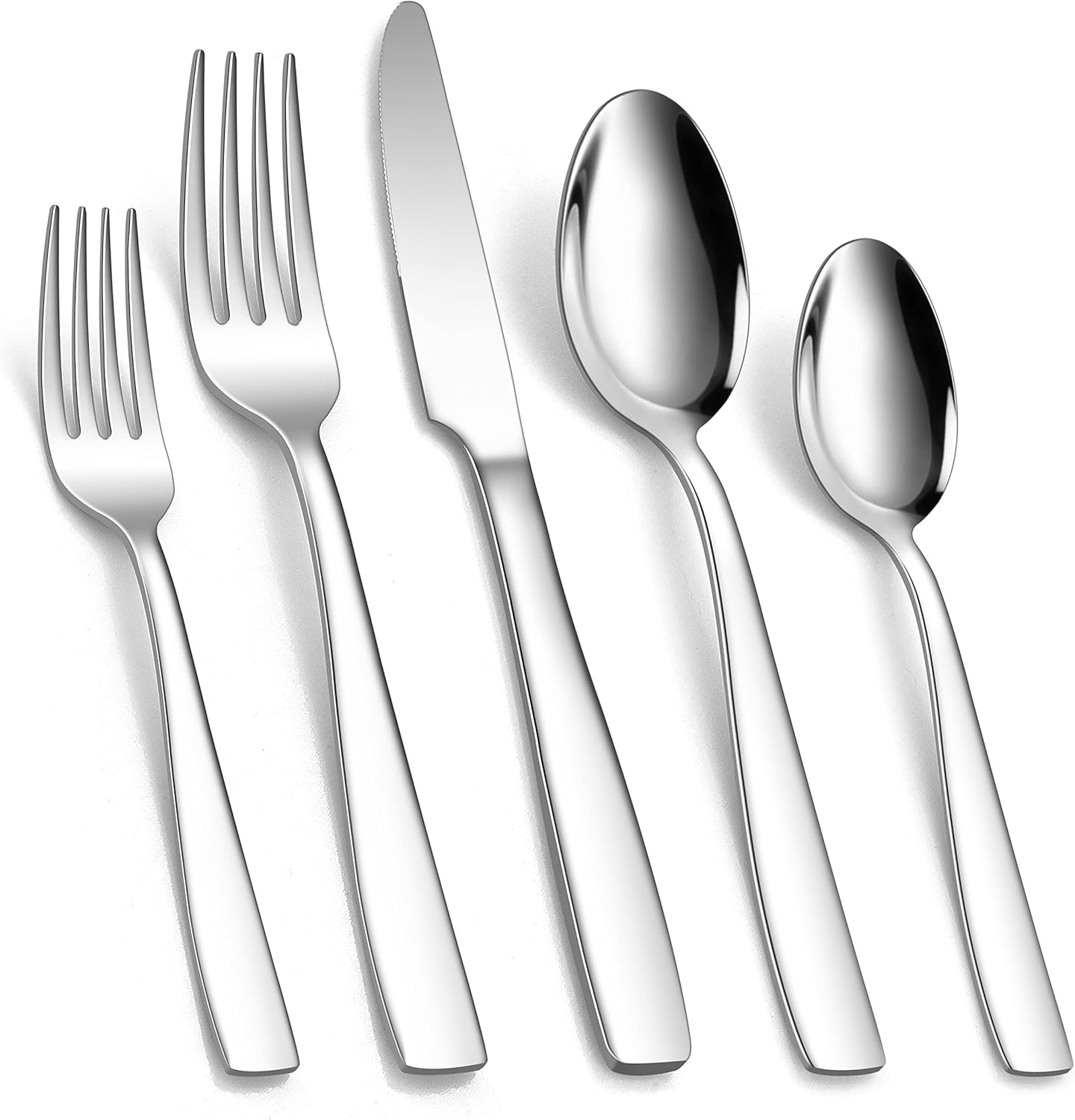 18/10 Stainless Steel Flatware 60-Piece Silverware Set Service for 12 Fancy