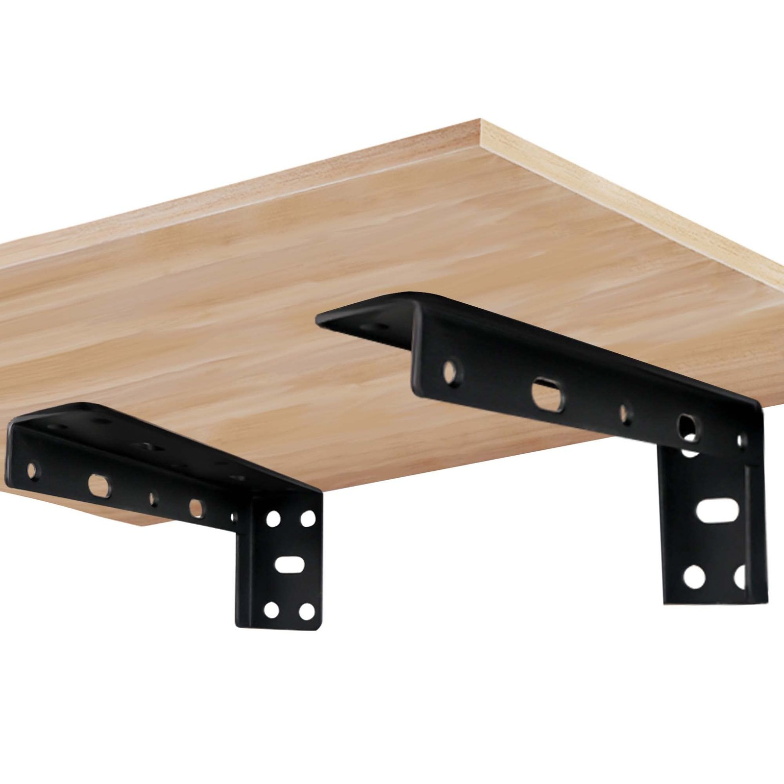 12" Shelf Bracket, Max Load 400 lb Heavy Duty Manganese Steel Right Angle Bra...