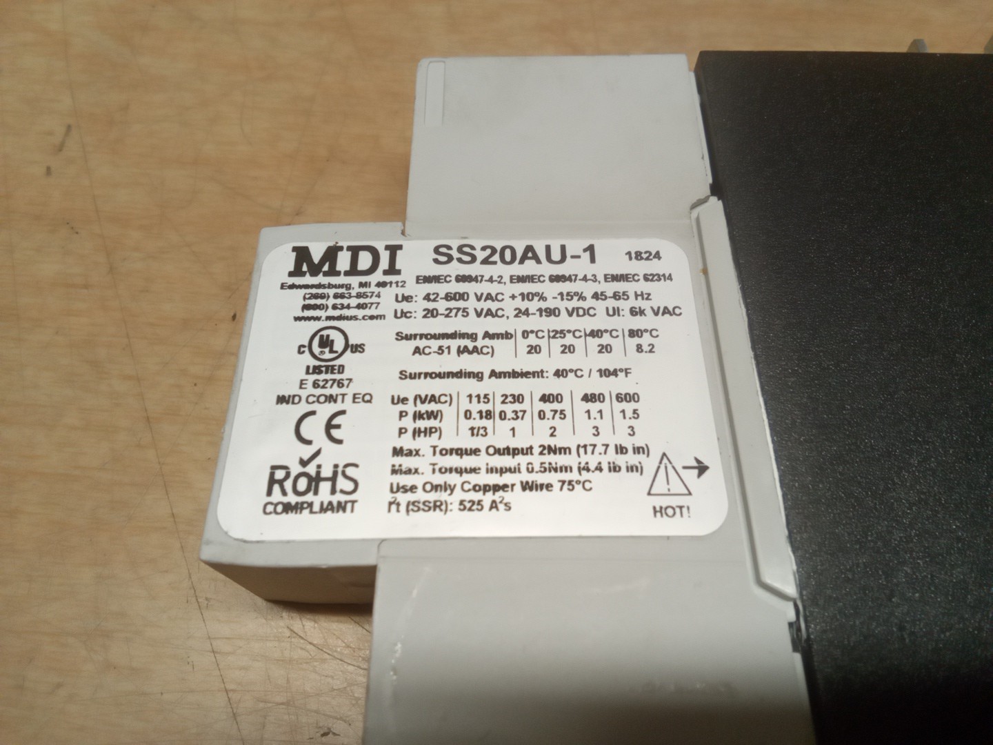 MDI SS20AU-1 Solid State Switch