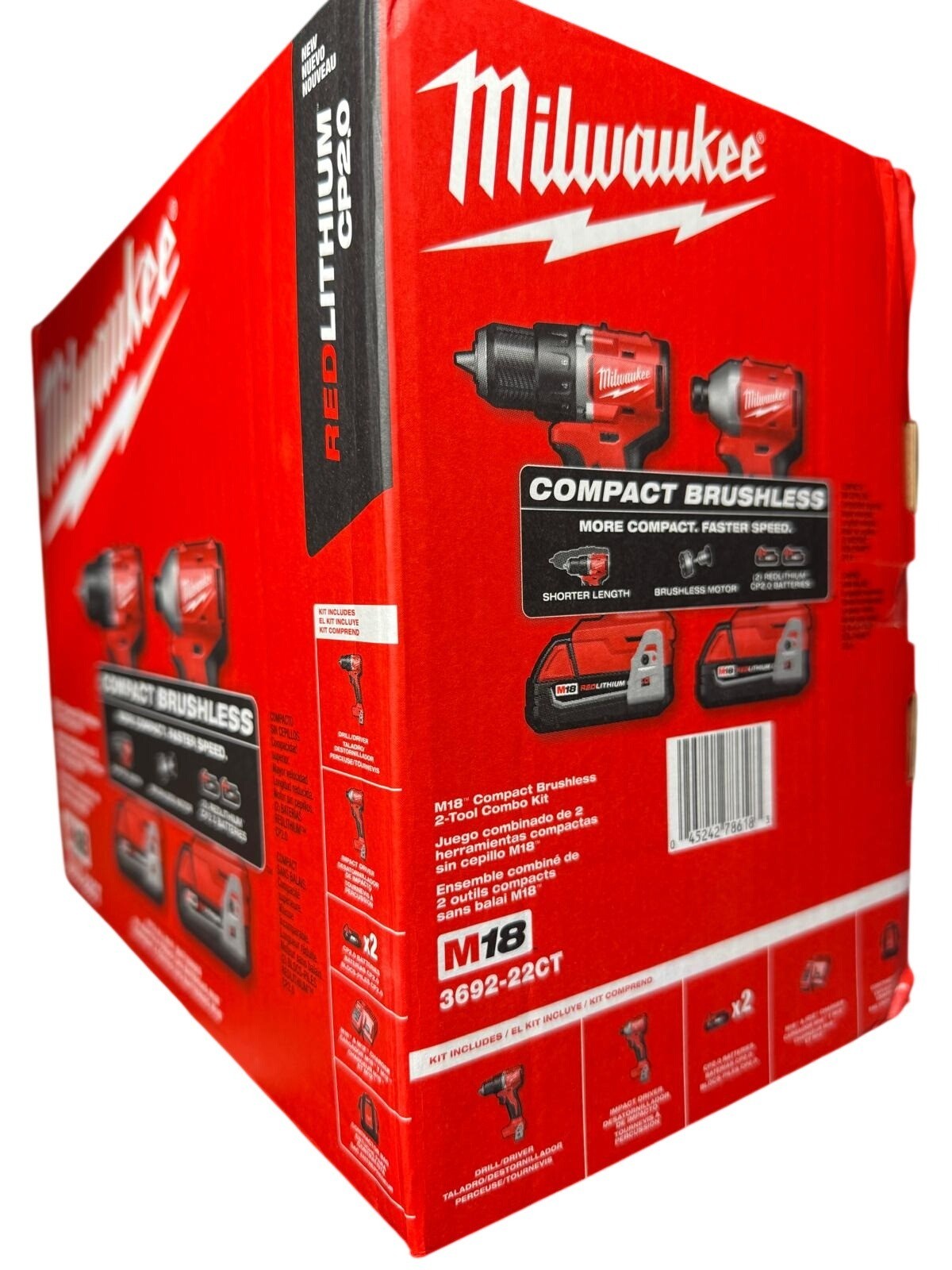 Milwaukee 3692-22CT M18 Compact Brushless 2-Tool Combo Kit