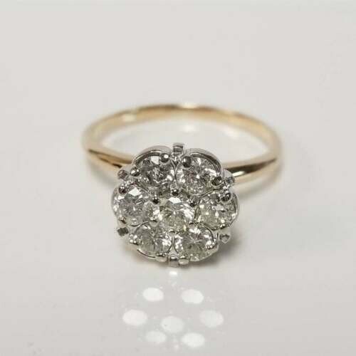 1.40Ct Lab Created Round Diamond Shape Ring 14K Yellow Gold Finish