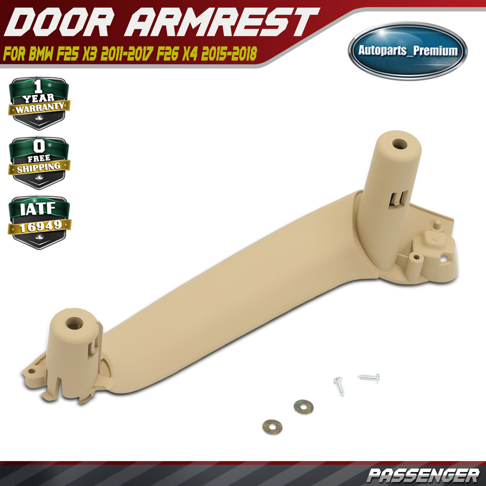 Right Beige Interior Door Pull Handle for BMW F25 X3 2011-2017 F26 X4 2015-2018