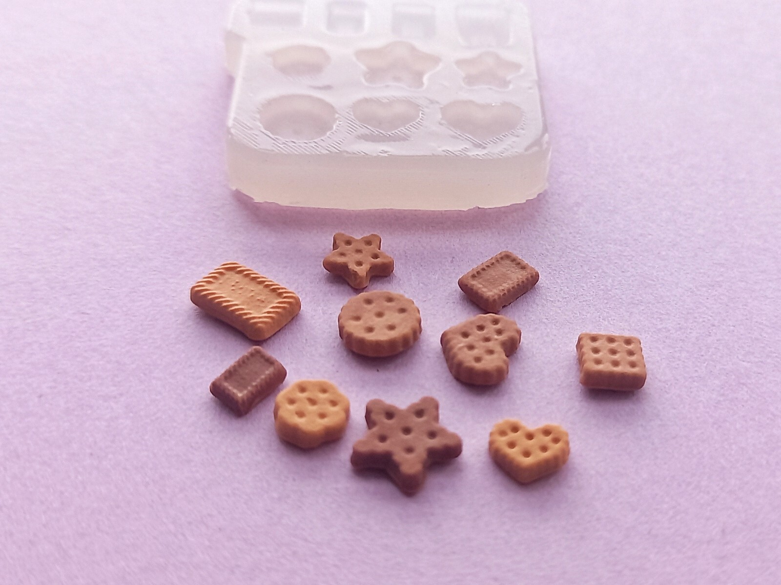Cookies Silicone Mould for Polymer clay | Biscuits Crackers Wafers Scones