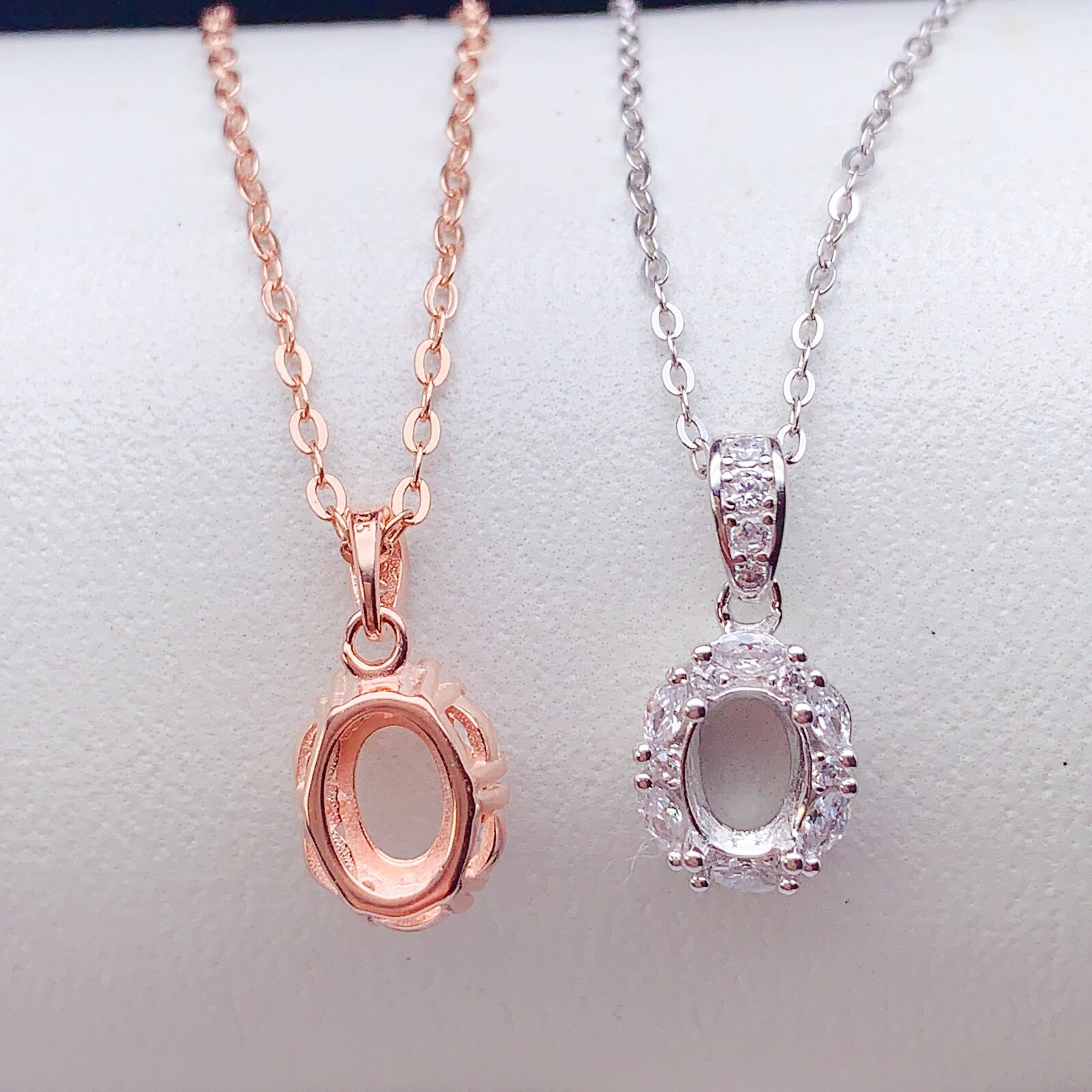 Silver 925 pendant empty setting, DIY blank setting YD21