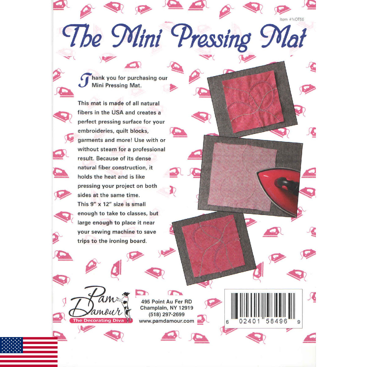 Mini Pressing Mat 9x12 Pam Damour