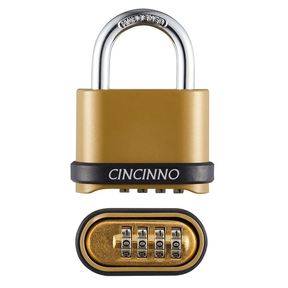 Heavy Duty Weatherproof Combination Lock, 4-Pack Outdoor Combo Lock,Resettable C