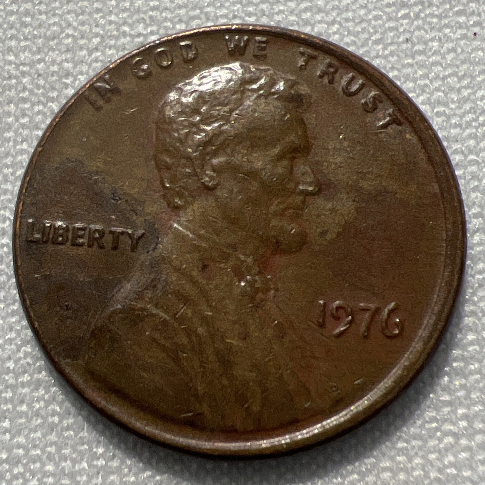 1976 Lincoln Penny No Mint Mark