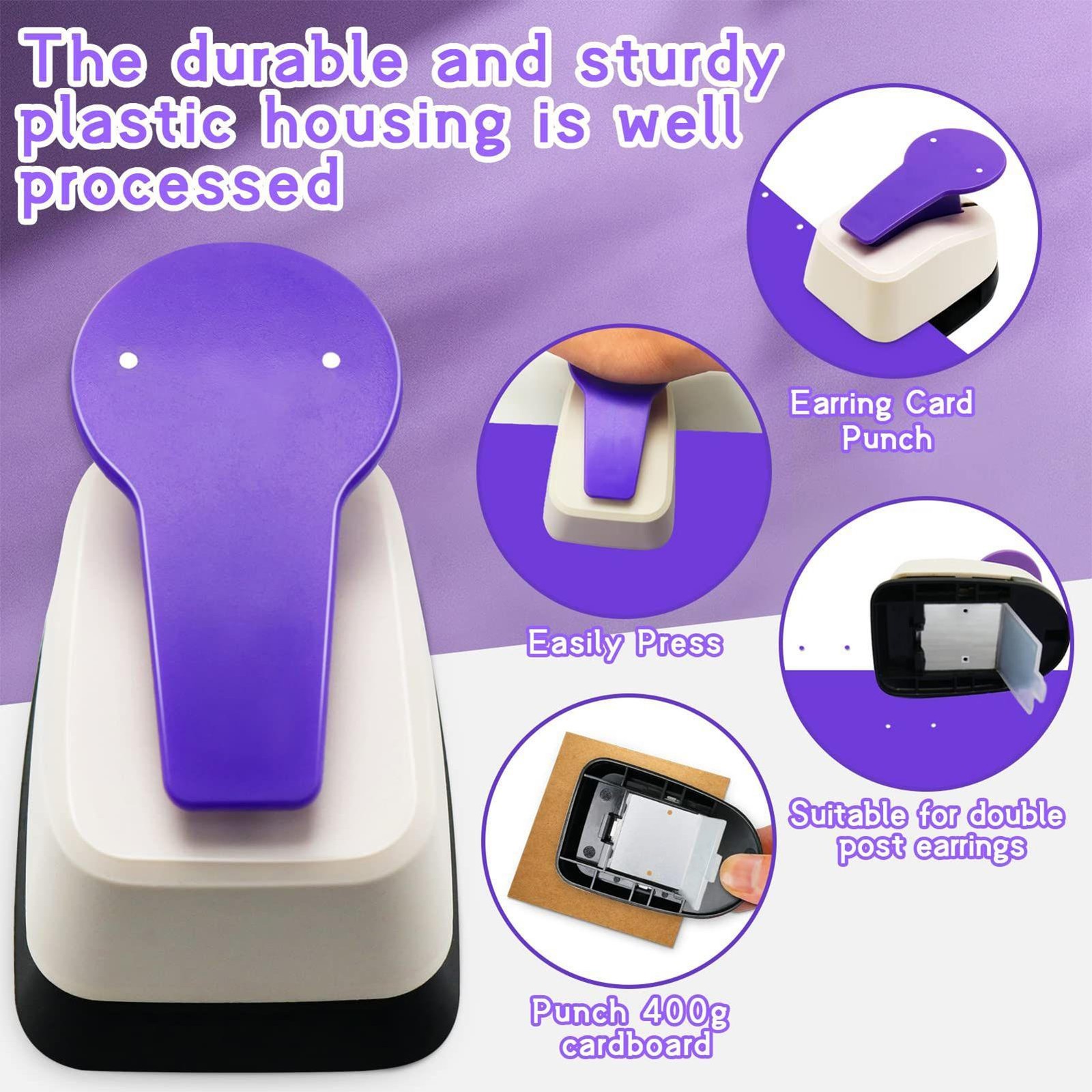 Earring Card Punch Hole Puncher Cutter Tool Card Making Perforator